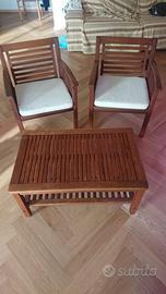 Set da esterno sedie e tavolo