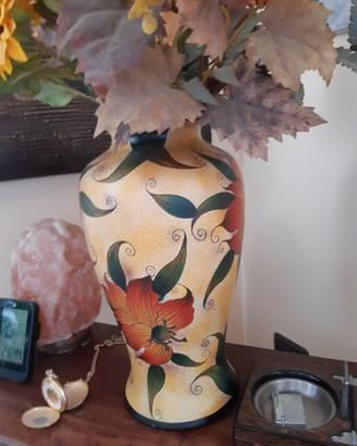 VASO DA SALOTTO CON DECORAZIONE FLOREALE
