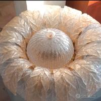 Plafoniera in vetro di Murano 80 cm con foglie