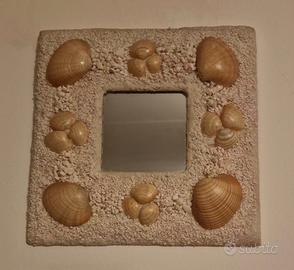 specchio artigianale conchiglie 