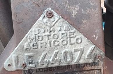 Targhe U.M.A motore agricolo carburante
Due targhe