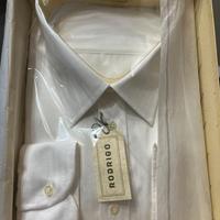 Camicia uomo manica lunga cotone bianco Tg 47