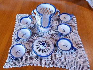 Set in ceramica dipinta a mano provenienza Tunisia