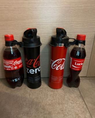 Borracce Coca Cola con bottiglie  set completo