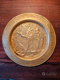 Posacenere - Quadretto in Ottone inciso a mano