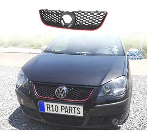 GRIGLIA VOLKSWAGEN VW POLO 05-09 LOOK GTI NERO ROS