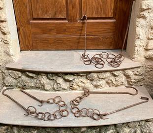 Catena in ferro battuto per camino focolare paiolo