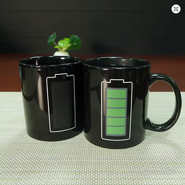 Tazza termosensibile batteria cambia colore a ener