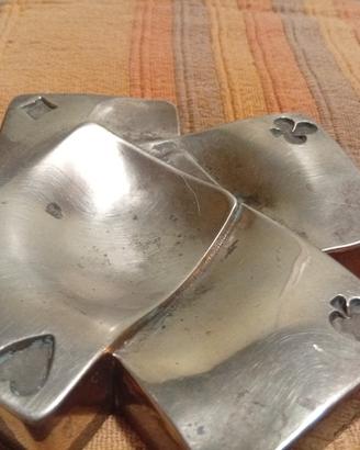 posacenere vintage ottone Poker 