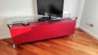 Mobile contenitore soggiorno TV laccato bordeaux