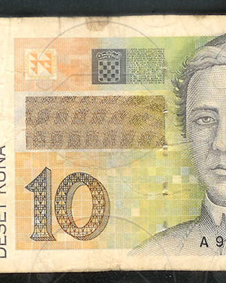 CROAZIA banconote da 10 Kuna del 1995
