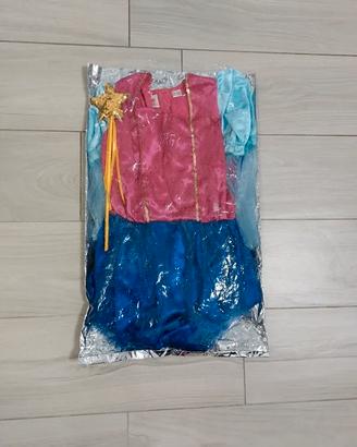 Vestito da fata + bacchetta con paillettes