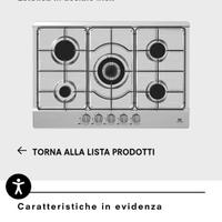 Piano cottura 5 fuochi MasterKitchen