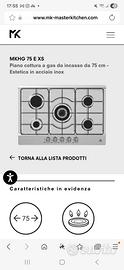 Piano cottura 5 fuochi MasterKitchen