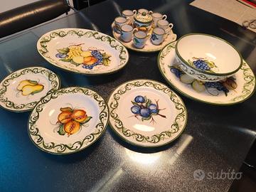 Servizio di piatti in ceramica siciliana 