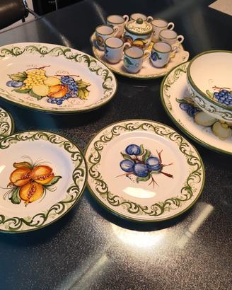 Servizio di piatti in ceramica siciliana 