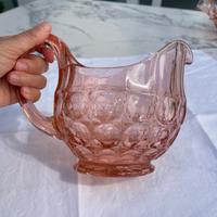 Brocca vintage vetro rosa