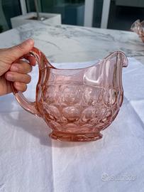 Brocca vintage vetro rosa