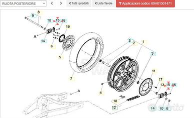 Piastra tensore catena Aprilia RS125 00H01301471