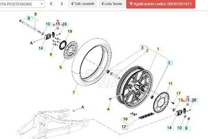 Piastra tensore catena Aprilia RS125 00H01301471