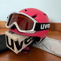 Casco sci bambina Uvex + mascherina Uvex