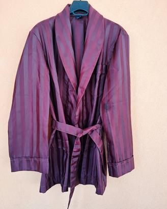 Vestaglia vintage da uomo, colore bordeaux 