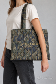 Borsa shopper Telablu 1987 mimetica trapuntata