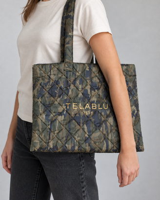 Borsa shopper Telablu 1987 mimetica trapuntata