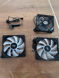 Ventole PC LED RGB 120/140 mm – lotto 3 pezzi con