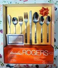 Servizio posate Rogers inox vintage 50 pezzi