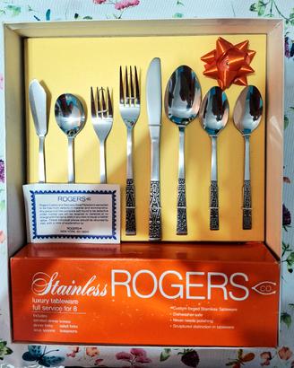 Servizio posate Rogers inox vintage 50 pezzi