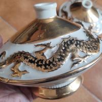 Abat-jour paralumi dragoni dorati vintage