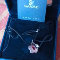 Collana Swarovski fiore rosa con cristallo