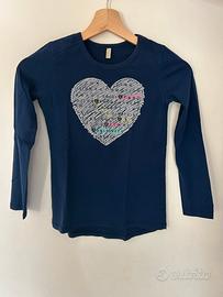 Maglia blu bambina
