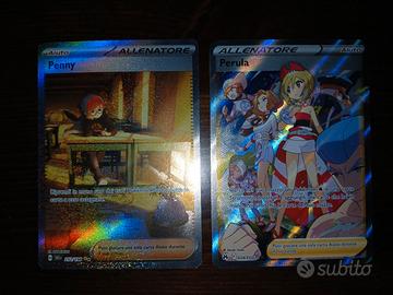 Lotto di 2 Carte Pokemon Perula + Penny Alt Art