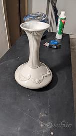 vaso ceramica bianco portafiori 