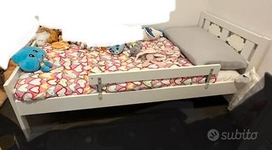 Letto bambina completo di spondina e materasso