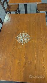 tavolo legno gambe in metallo