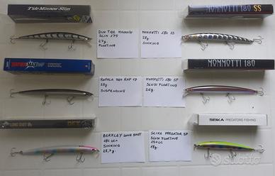 set artificiali pesca spinning di gamma