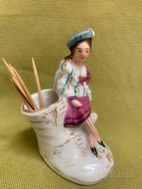 Signora porcellana prima metà 900 x stecchini/fior