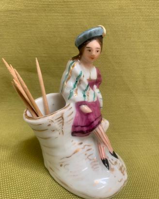 Signora porcellana prima metà 900 x stecchini/fior