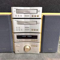Technics HIFI Silver Ampli CD Radio Tape + 2 Casse