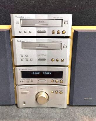 Technics HIFI Silver Ampli CD Radio Tape + 2 Casse