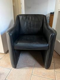 Poltrona in pelle