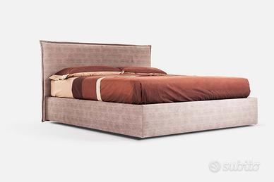 Letto con contenitore sfoderabile imbottito