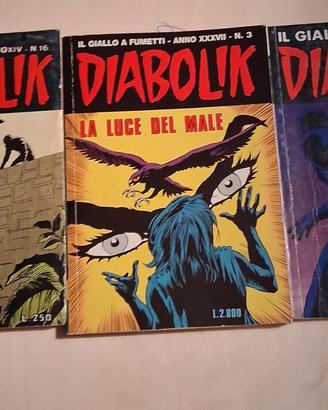 3 Fumetti Diabolik Vintage 1975/1998