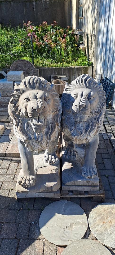 Leone / leoni di pietra - animali statue - Giardino e Fai da te In vendita  a Lecco