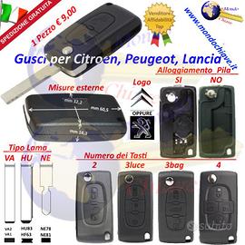 Chiave cover shell guscio per Citroen Peugeot