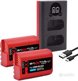 Baxxtar Pro (2X) batteria DMW-BLK22-E (2250 mAh) c