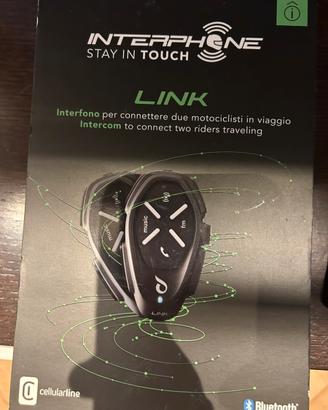 Interfono moto cellularline link twin